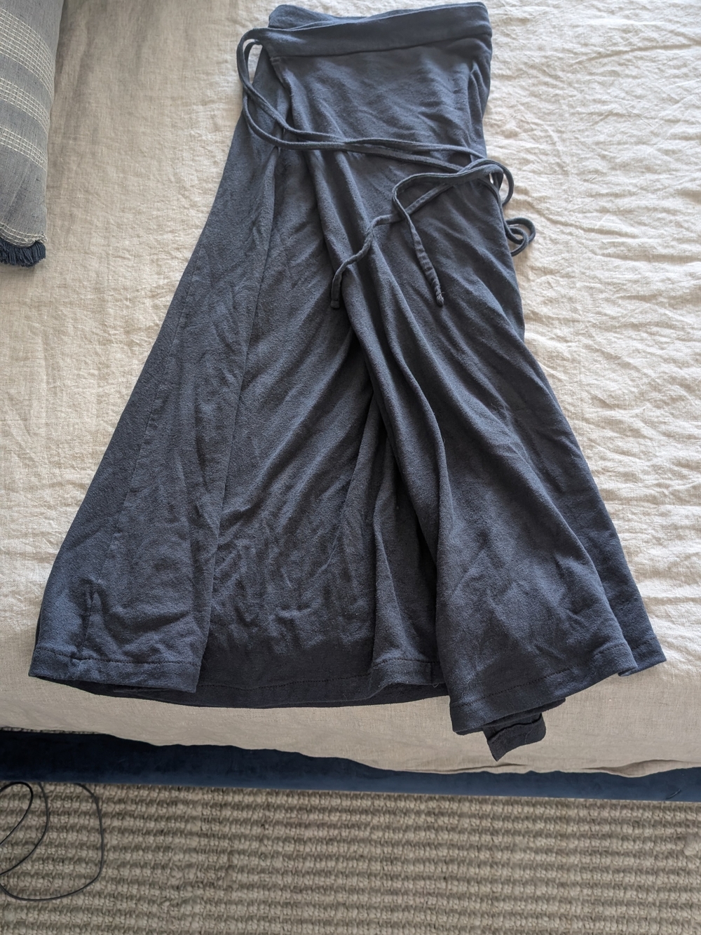 Bohemian Folk Women's Navy Wrap Maxi Skirt XS